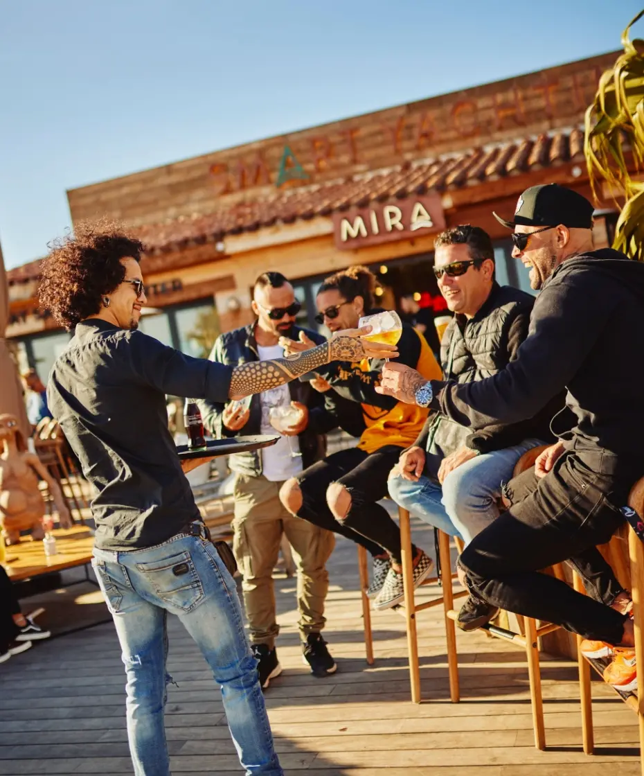 Mira ibiza, people, beer, drinks